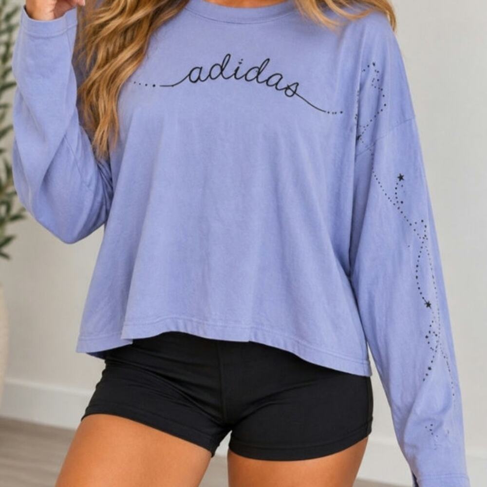 Adidas purple long sleeve shirt